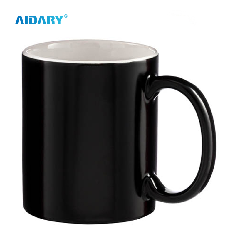 AIDARY Glossy Surface Whole Mug Colour Changed Sublimation Ceramic Mug