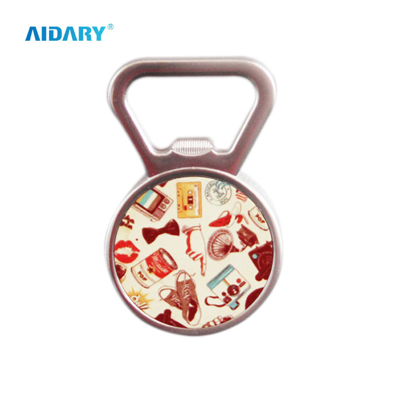 AIDARY Sublimation Metal Refrigerator Stick-Bottle Opener Square