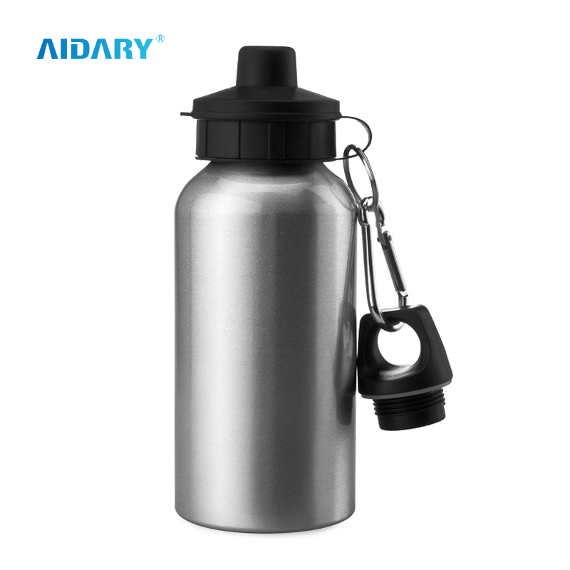 AIDARY Screw Top Small Rim Aluminum Sublimation Water Bottle with Two Covers