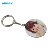 Sublimation 39mm Round Plastic Key Chain Sublimation ABS Keychain