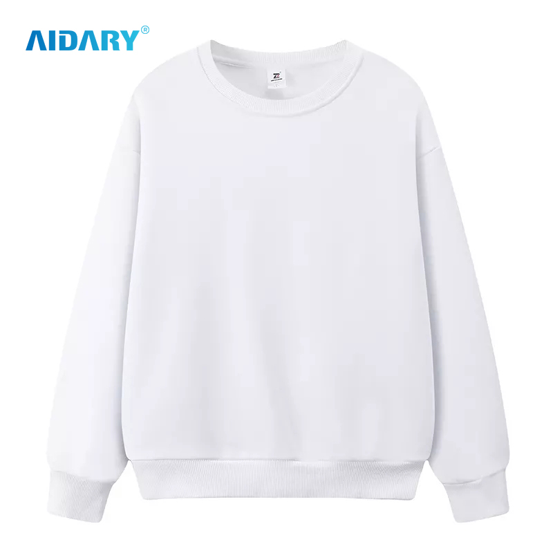 AIDARY 40% Cotton 60% Polyester Blend Fleece Lined Dropped Shoulders Sweatshirt Unisex