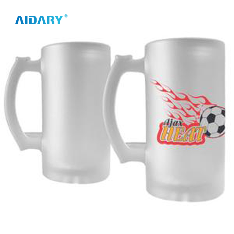 AIDARY Sublimation 16oz Sand Glass Beer Mug FIFA Football Games Beer Mug