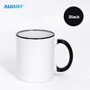 AIDARY 11oz Sublimation Rim Colourful Mug Sublimation Photo Mugs