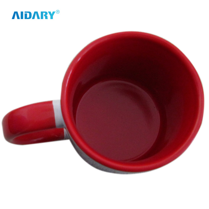 AIDARY Grade AAA Sublimation Two Tones Mug Sublimation Inner And Handle Colorful Mug Sublimation Blank Mug