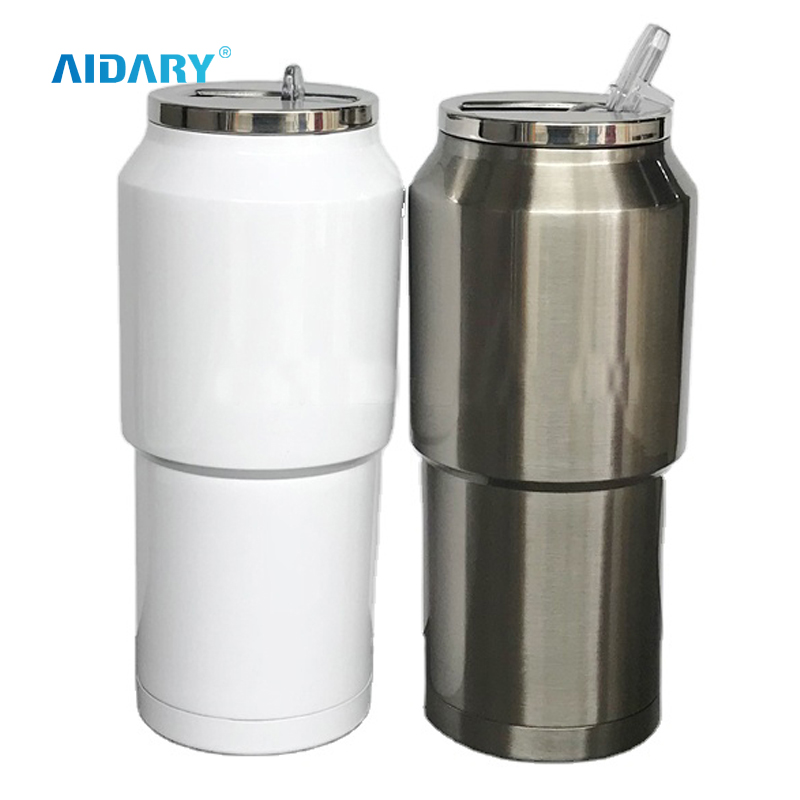 AIDARY Sublimation Double Wall Water Bottle Insulated Vacuum Cola Can