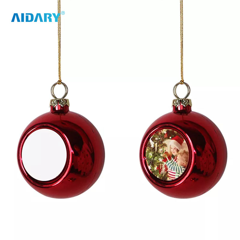 Personalized 8cm Sublimation Christmas Ball Blank Sublimation Ornaments