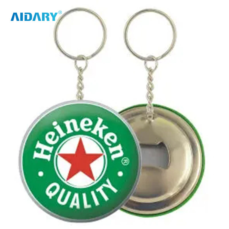 58mm Bottle Opener Keychain Blank Plain Badge Pin