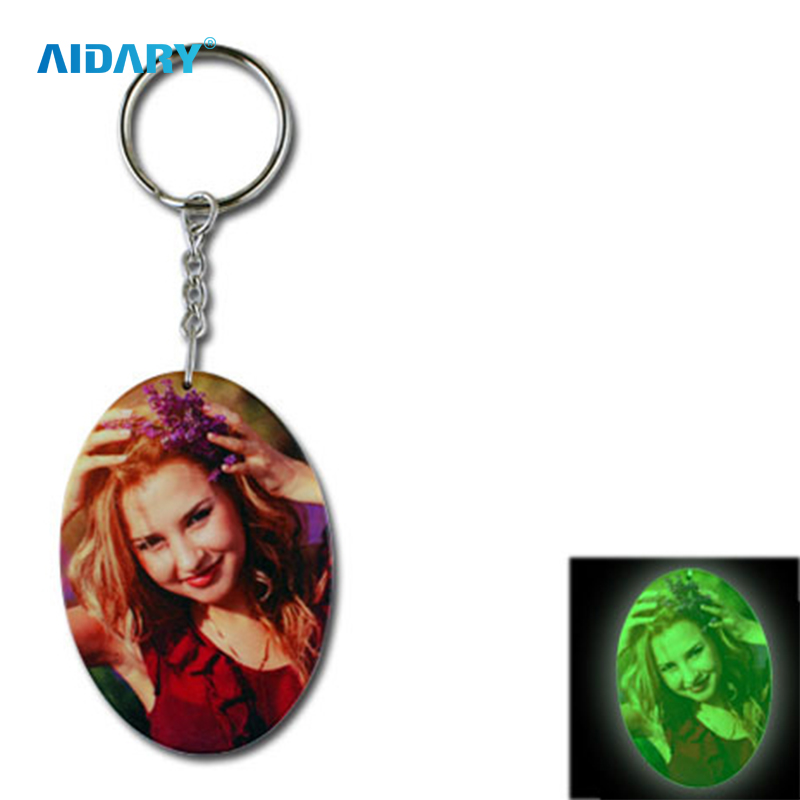 Sublimation 57*82mm Oval Plastic Keychain