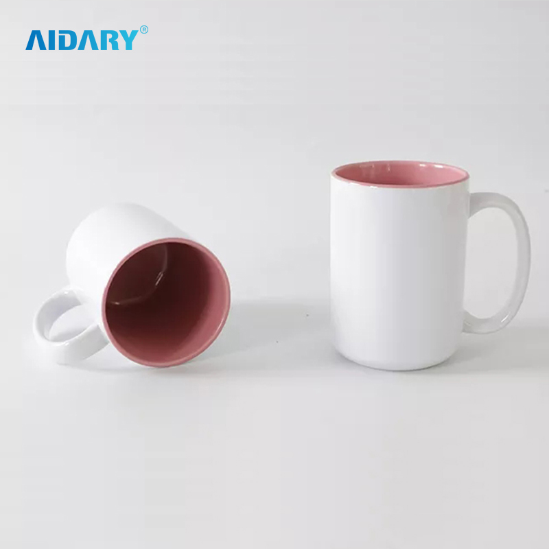 AIDARY 15oz Top Grade Inner Colourful Sublimation Phtoto Mug
