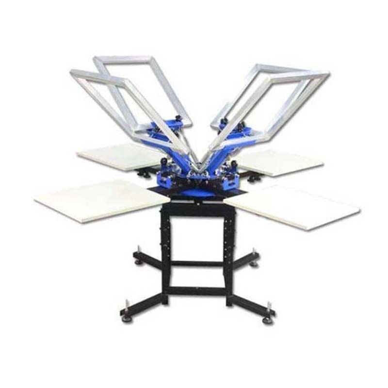 4 Colors 4Stations Silk Screen Printing Press