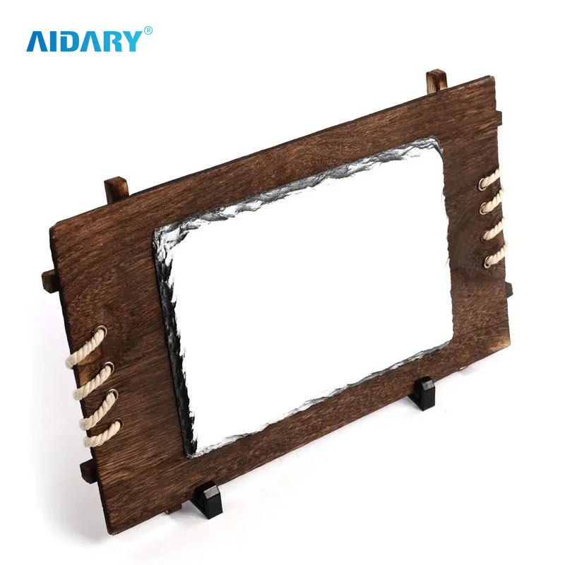 Sublimation 12*17cm Rock Photo Slate Small Wood Picture Frame
