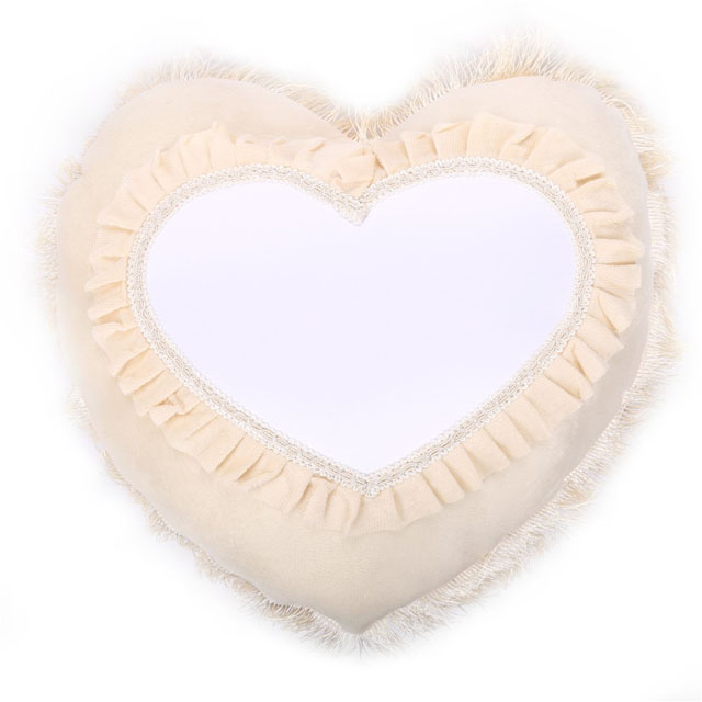 Sublimation European Style Beige Heart Shape Pillowcase