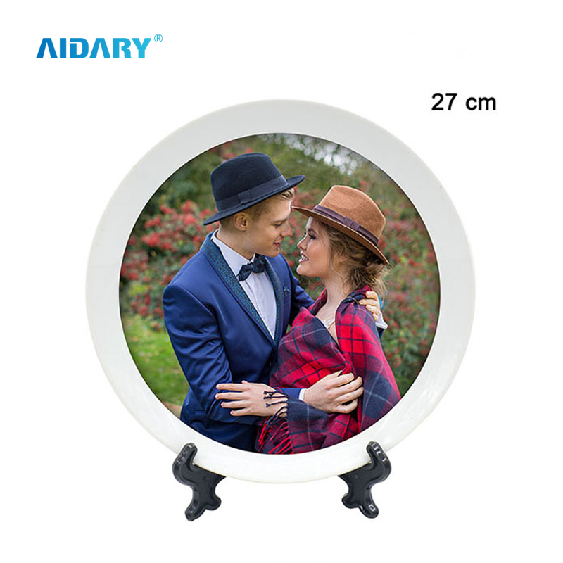 AIDARY Sublimation Ceramic White Plate for Photo Transfer