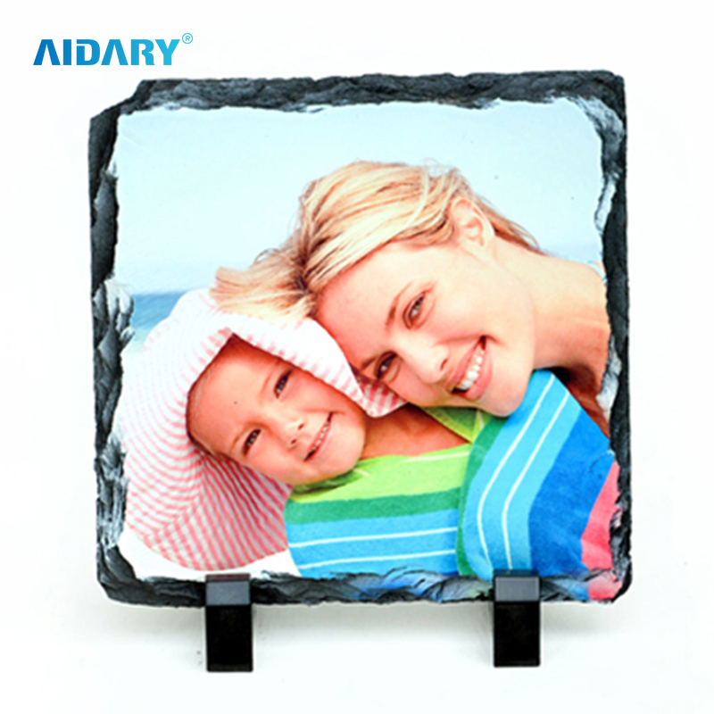 Most Popular 30*30cm Blank Sublimation Rock Slate Photo Frame Stone for Wedding Gift