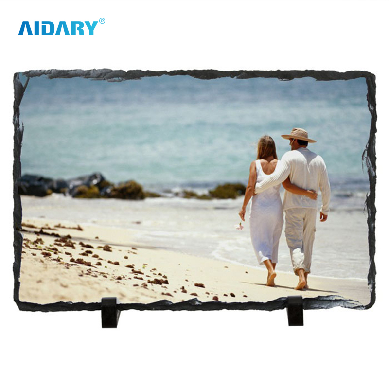 Sublimation Rectangle 15*20cm Rock Sublimation Photo Slate With Stand