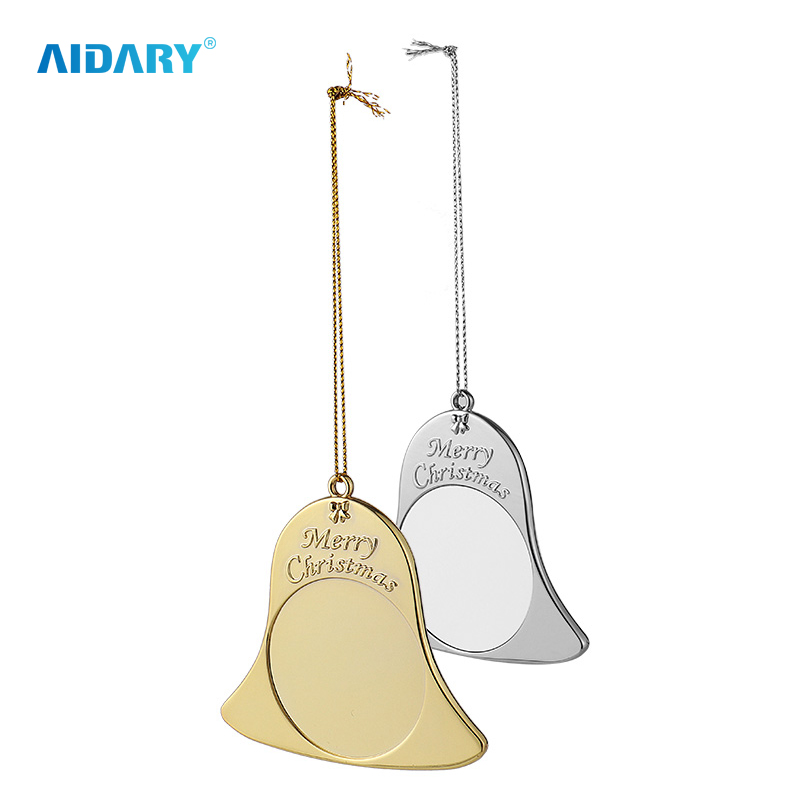 AIDARY Gold Color Christmas Metal Bell for Sublimation Printing