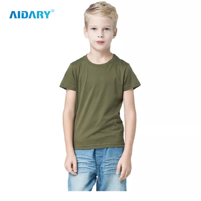 AIDARY Custom Logo 100% Ring Spun Cotton Child Tshirt