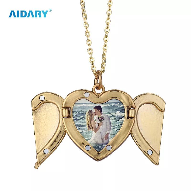 Angel Wings Necklace Golden for Sublimation