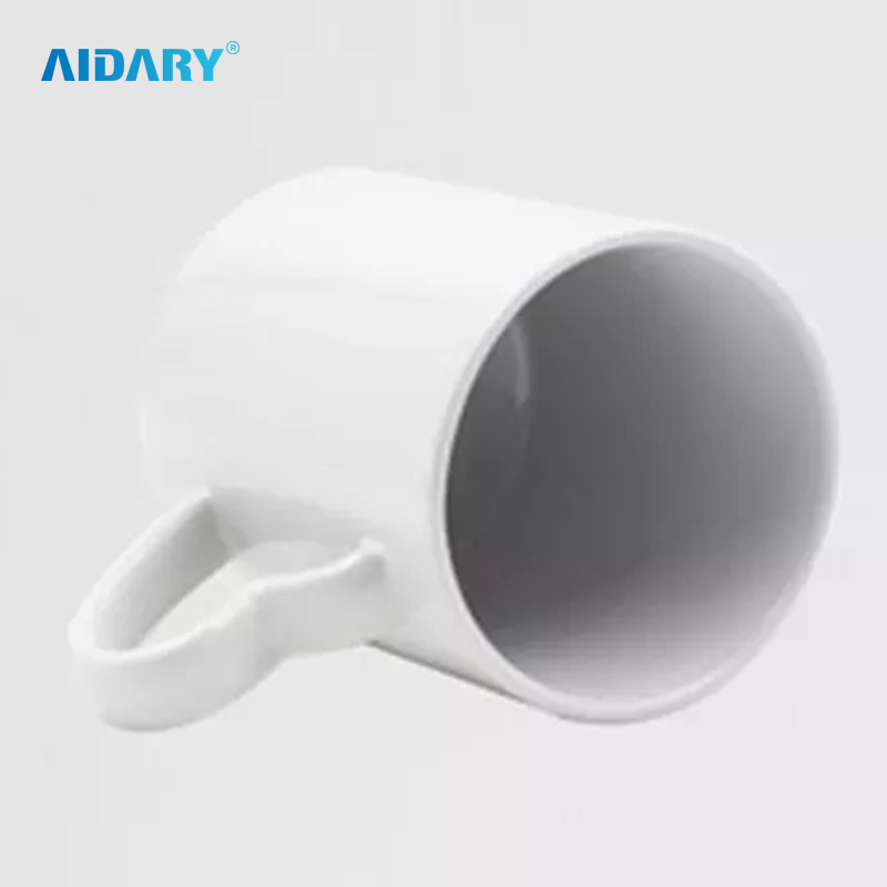 AIDARY Sublimation Blanks 11oz Heart Handle Ceramic Mug