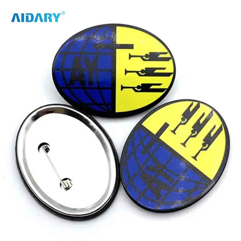 25*18mm Oval Badge Button