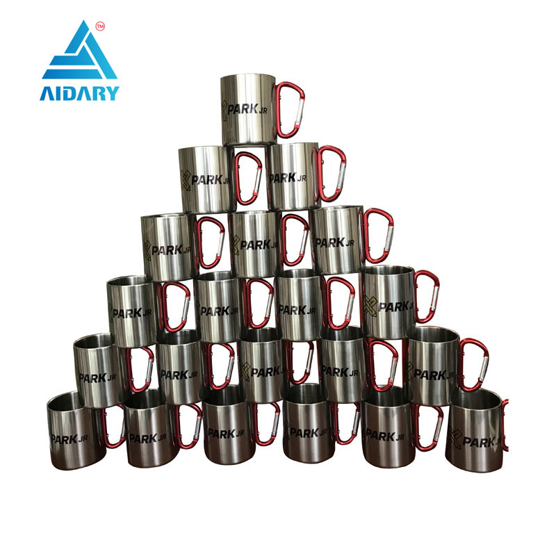 AIDARY Sublimation Carabiner Handle Stainless Steel Mug