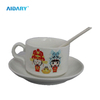 AIDARY Sublimation Coffee Mug with Plate And Spoon