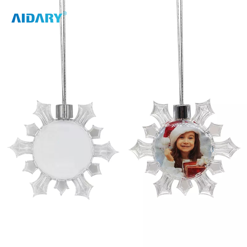 Sublimation Double Sides Round Snow Christmas Hanging